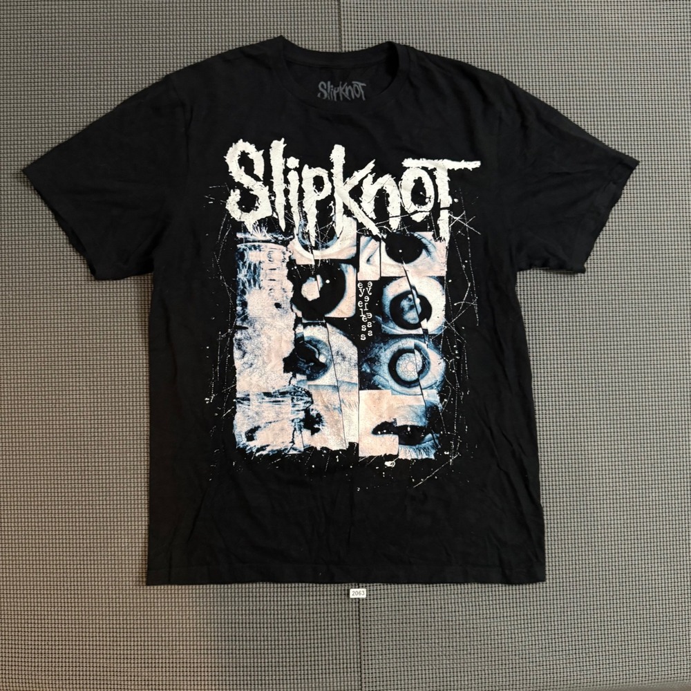 Slipknot Eyeless Graphic T-Shirt Mens Medium Black Short Sleeve Heavy Metal Tee